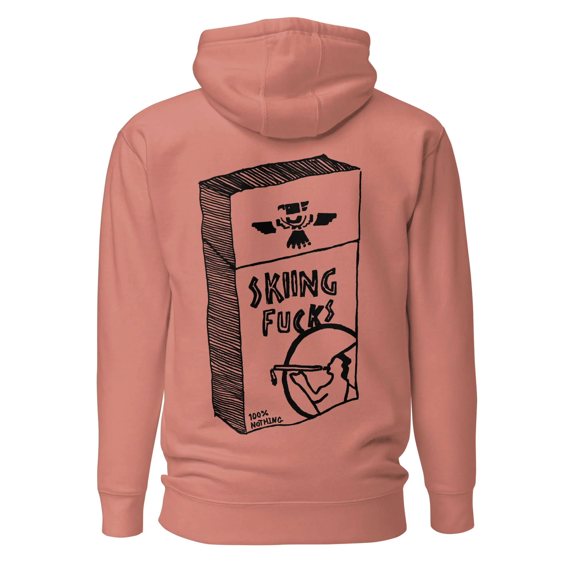 Skiing Fucks Hoodie - Cig Pack - Image 4
