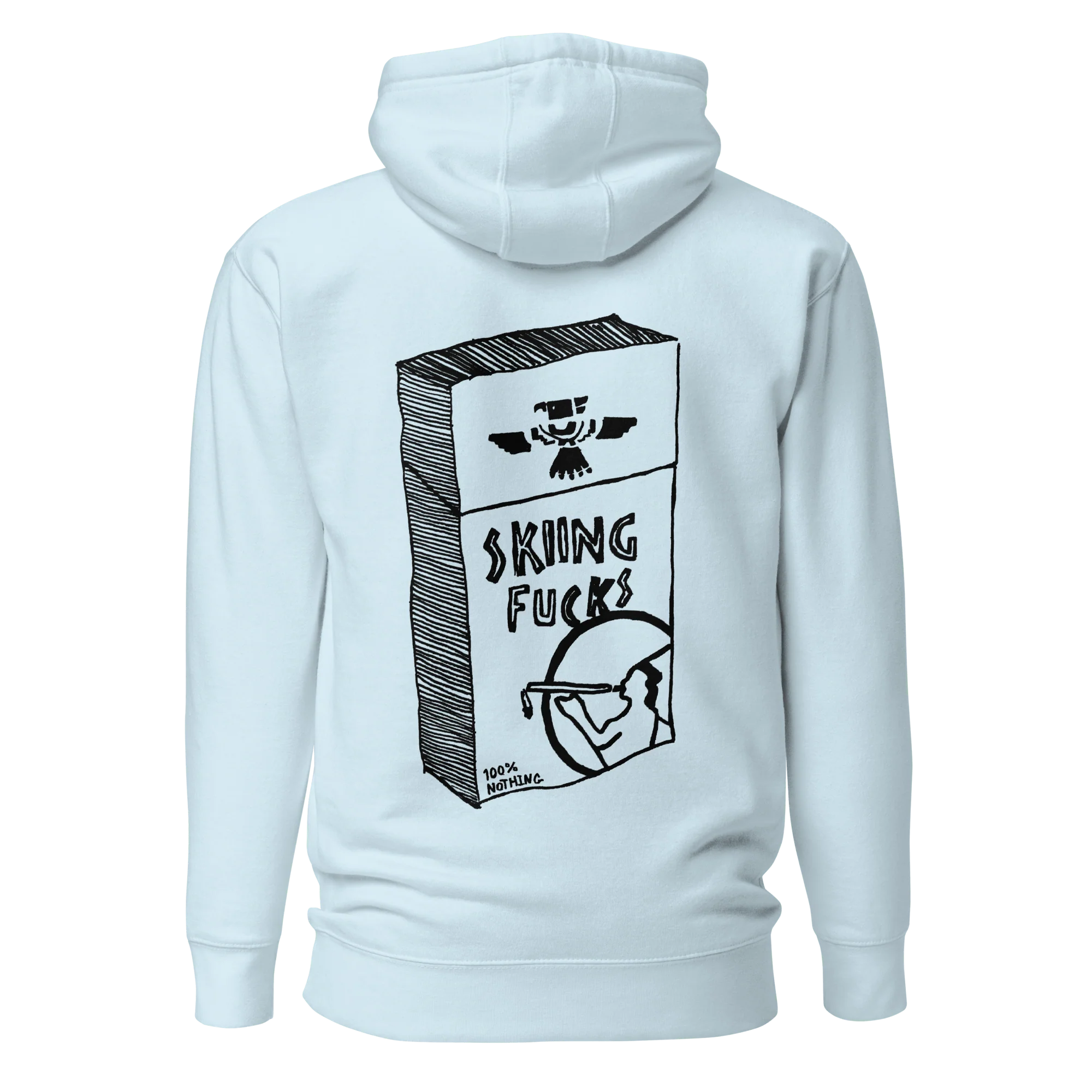 Skiing Fucks Hoodie - Cig Pack - Image 6