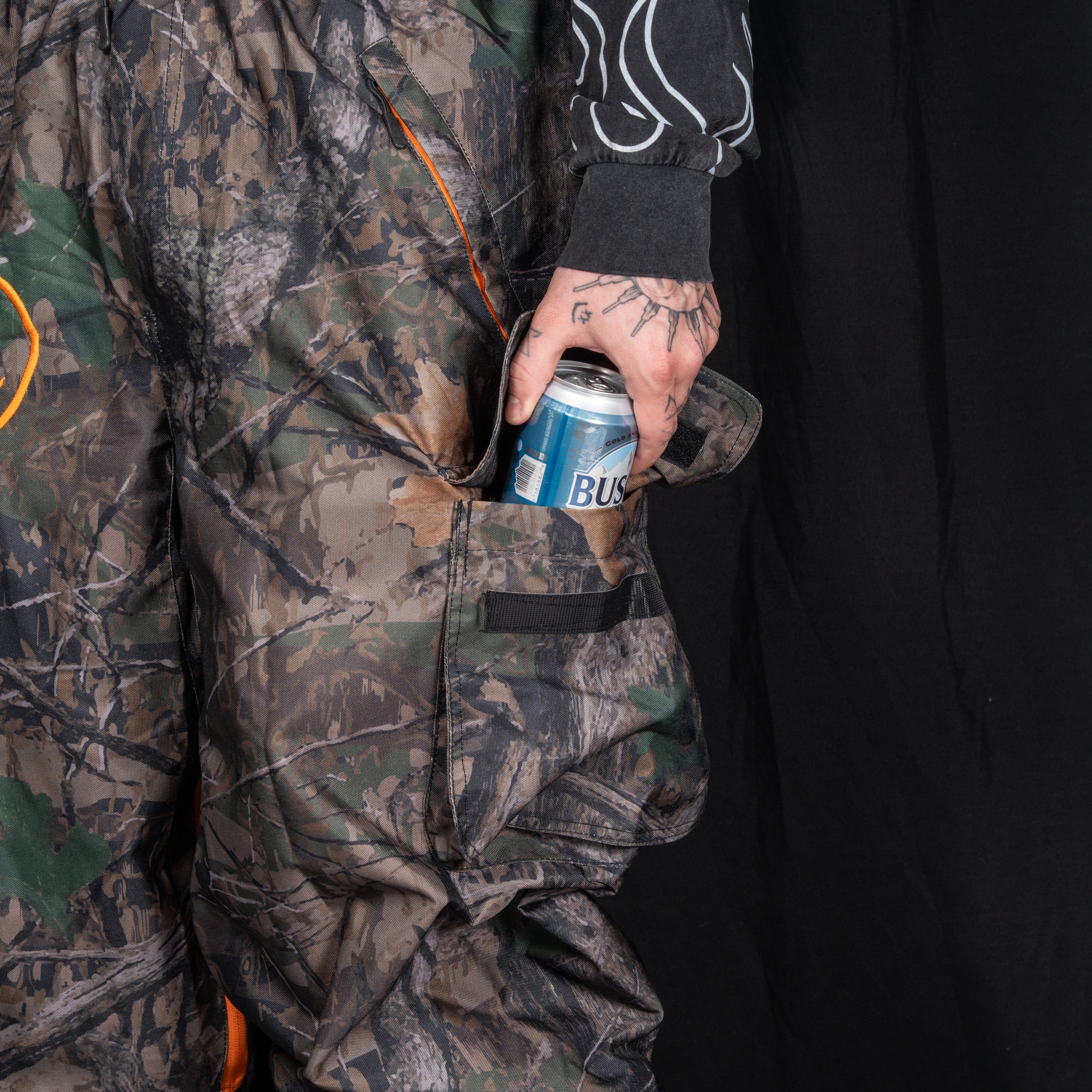 Slacker Baggy Snow Bib: Tree Camo - Image 7