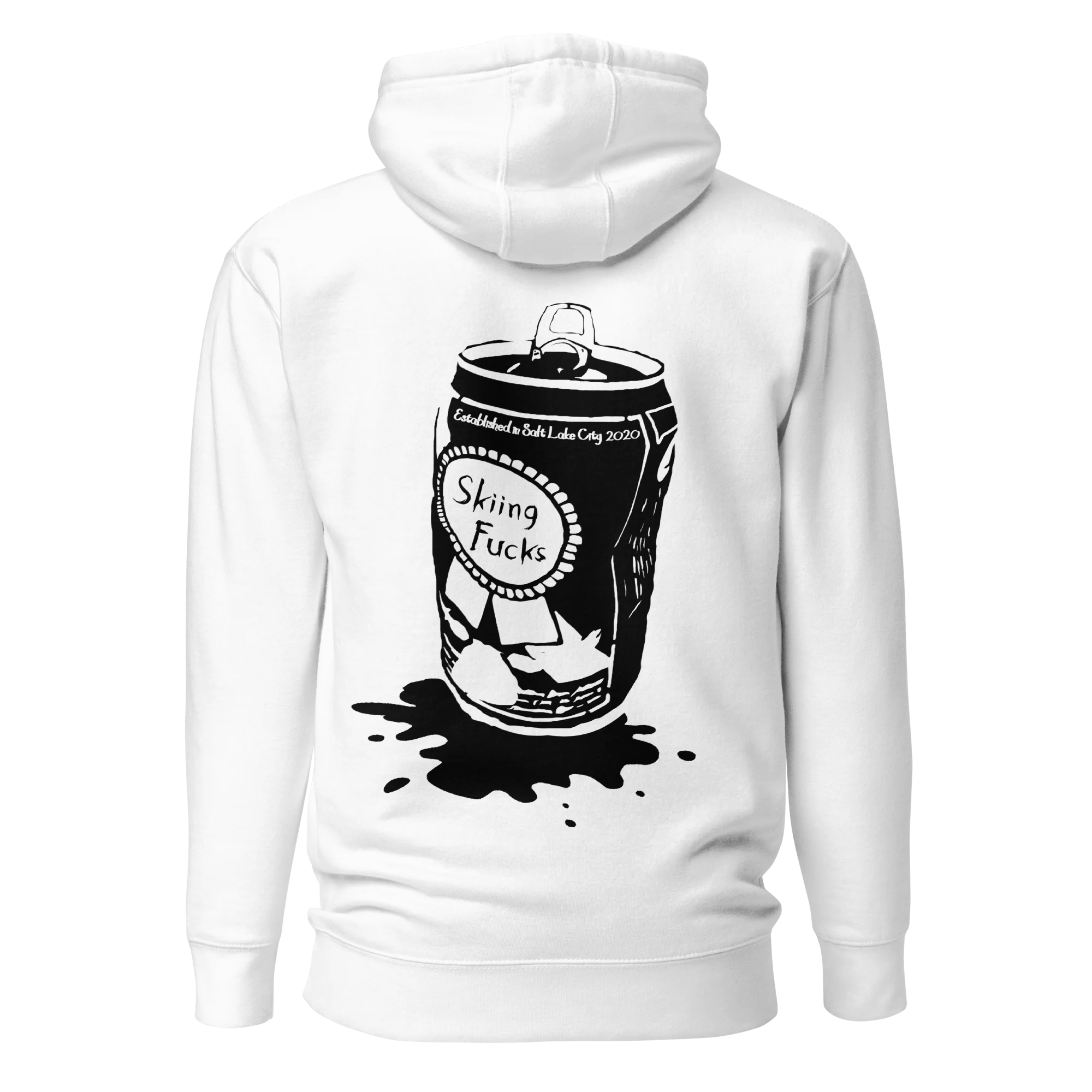 Skiing Fucks Hoodie - Beer Can - Image 4