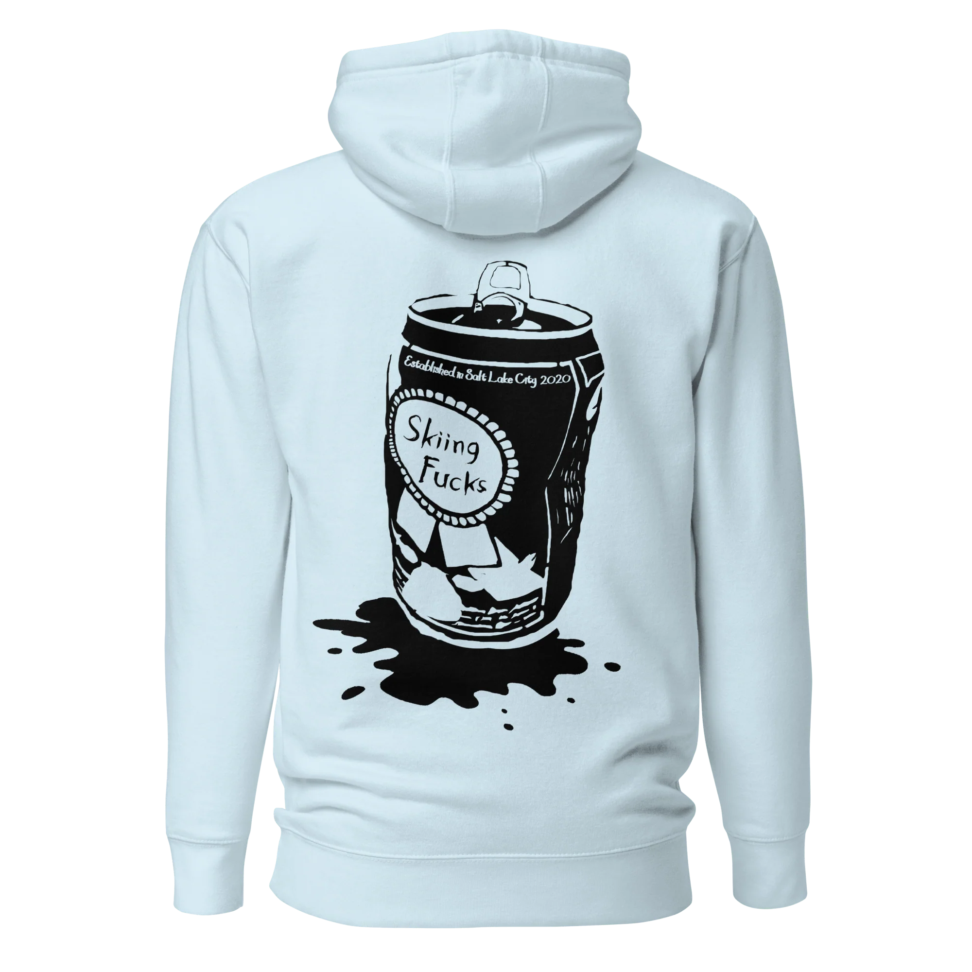 Skiing Fucks Hoodie - Beer Can - Image 6